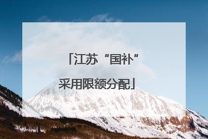 江苏“国补”采用限额分配