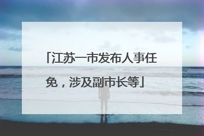 江苏一市发布人事任免，涉及副市长等