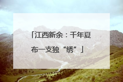 江西新余：千年夏布一支独“绣”