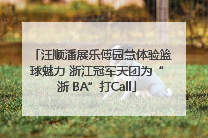 汪顺潘展乐傅园慧体验篮球魅力 浙江冠军天团为“浙 BA”打Call