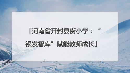 河南省开封县街小学：“银发智库”赋能教师成长