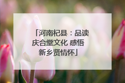 河南杞县：品读庆合堂文化 感悟新乡贤情怀
