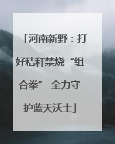 河南新野：打好秸秆禁烧“组合拳” 全力守护蓝天沃土