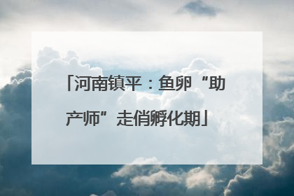 河南镇平：鱼卵“助产师”走俏孵化期