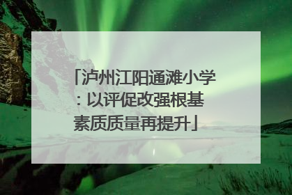 泸州江阳通滩小学：以评促改强根基 素质质量再提升