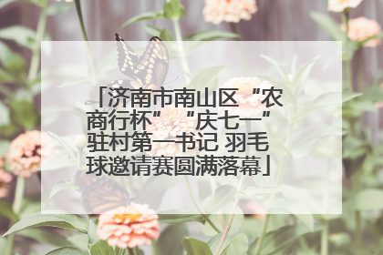 济南市南山区“农商行杯”“庆七一”驻村第一书记 羽毛球邀请赛圆满落幕