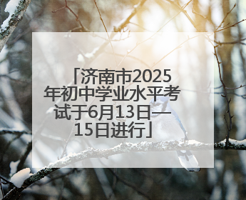 济南市2025年初中学业水平考试于6月13日—15日进行