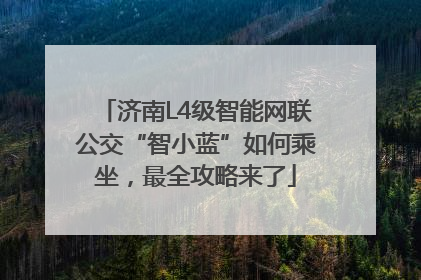 济南L4级智能网联公交“智小蓝”如何乘坐，最全攻略来了