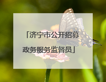 济宁市公开招募政务服务监督员