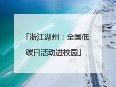 浙江湖州：全国低碳日活动进校园