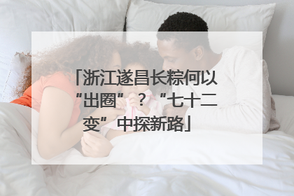 浙江遂昌长粽何以“出圈”？“七十二变”中探新路