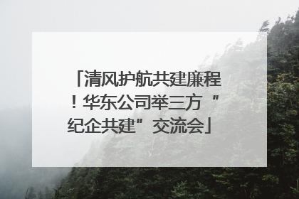 清风护航共建廉程！华东公司举三方“纪企共建”交流会