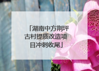 湖南中方荆坪古村提质改造项目冲刺收尾