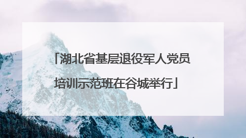 湖北省基层退役军人党员培训示范班在谷城举行