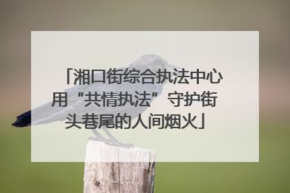 湘口街综合执法中心用“共情执法”守护街头巷尾的人间烟火