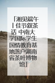 湘见端午丨佳节叙茶话 中南大学国际学生国情教育基地落户湖南省茶叶博物馆