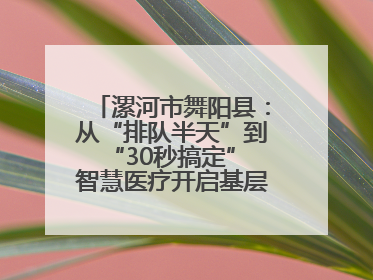 漯河市舞阳县：从“排队半天”到“30秒搞定” 智慧医疗开启基层医院体检新模式