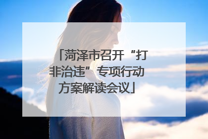 菏泽市召开“打非治违”专项行动方案解读会议