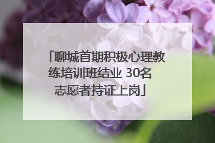 聊城首期积极心理教练培训班结业 30名志愿者持证上岗