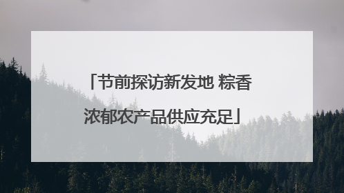 节前探访新发地 粽香浓郁农产品供应充足