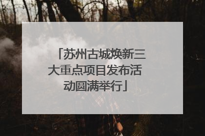 苏州古城焕新三大重点项目发布活动圆满举行