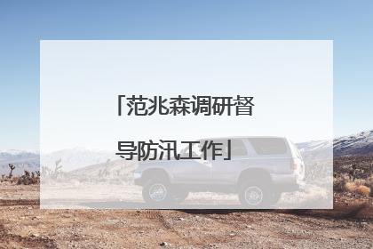 范兆森调研督导防汛工作