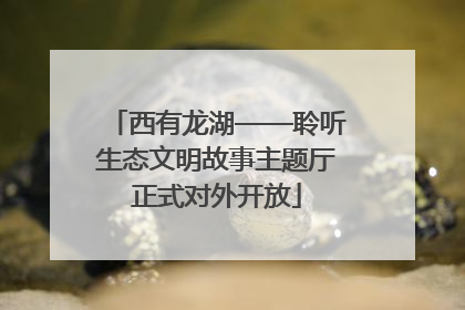 西有龙湖——聆听生态文明故事主题厅正式对外开放