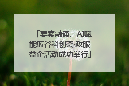要素融通、AI赋能蓝谷科创荟·政服益企活动成功举行
