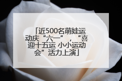 近500名萌娃运动庆“六一”，“喜迎十五运 小小运动会”活力上演