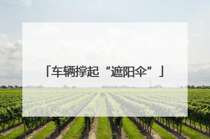 车辆撑起“遮阳伞”