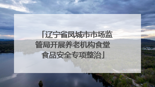 辽宁省凤城市市场监管局开展养老机构食堂食品安全专项整治