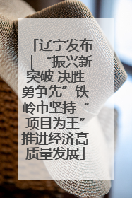 辽宁发布｜“振兴新突破 决胜勇争先”铁岭市坚持“项目为王”推进经济高质量发展