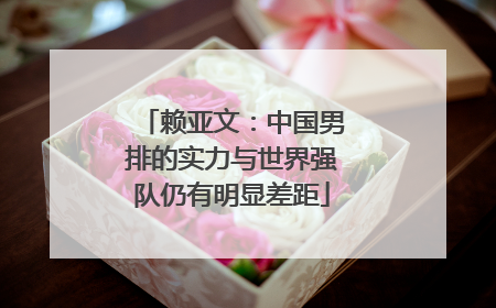 赖亚文：中国男排的实力与世界强队仍有明显差距