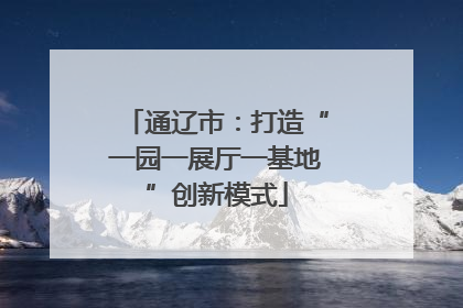 通辽市：打造“一园一展厅一基地”创新模式