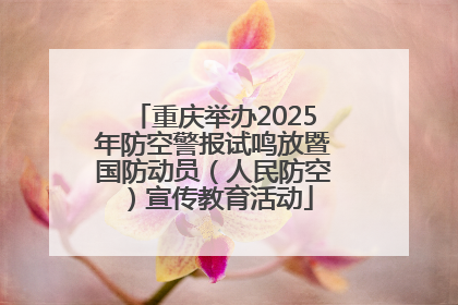 重庆举办2025年防空警报试鸣放暨国防动员（人民防空）宣传教育活动