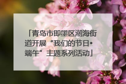 青岛市即墨区潮海街道开展“我们的节日•端午”主题系列活动