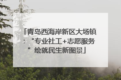 青岛西海岸新区大场镇：“专业社工+志愿服务”绘就民生新图景