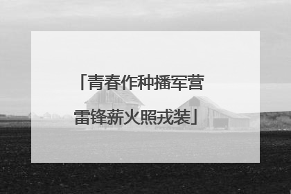 青春作种播军营 雷锋薪火照戎装
