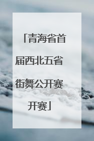 青海省首届西北五省街舞公开赛开赛