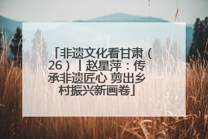 非遗文化看甘肃（26）丨赵星萍：传承非遗匠心 剪出乡村振兴新画卷