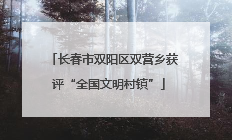 长春市双阳区双营乡获评“全国文明村镇”