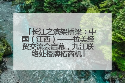 长江之滨架桥梁：中国（江西）——拉美经贸交流会启幕，九江联络处授牌拓商机