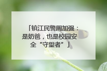 镇江民警周加强：是奶爸，也是校园安全“守望者”