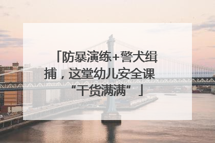 防暴演练+警犬缉捕，这堂幼儿安全课“干货满满”