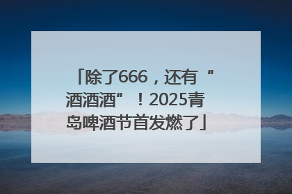 除了666，还有“酒酒酒”！2025青岛啤酒节首发燃了