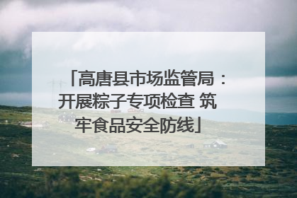 高唐县市场监管局：开展粽子专项检查 筑牢食品安全防线