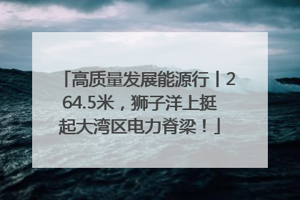 高质量发展能源行丨264.5米，狮子洋上挺起大湾区电力脊梁！