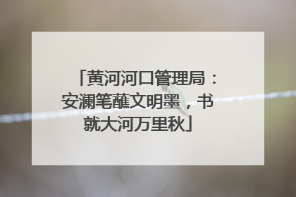 黄河河口管理局：安澜笔蘸文明墨，书就大河万里秋