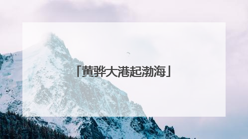 黄骅大港起渤海