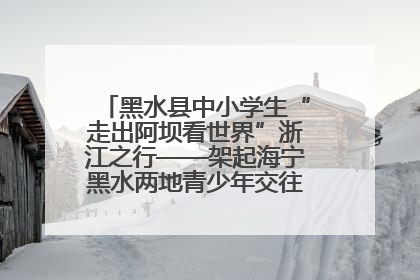 黑水县中小学生“走出阿坝看世界”浙江之行——架起海宁黑水两地青少年交往交流交融新桥梁